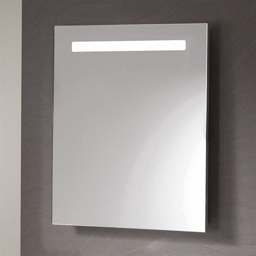 Portland Mirror with Integrated LED Light Strip, Anti-Mist Pad & Sensor Switch - 600 x 700mm